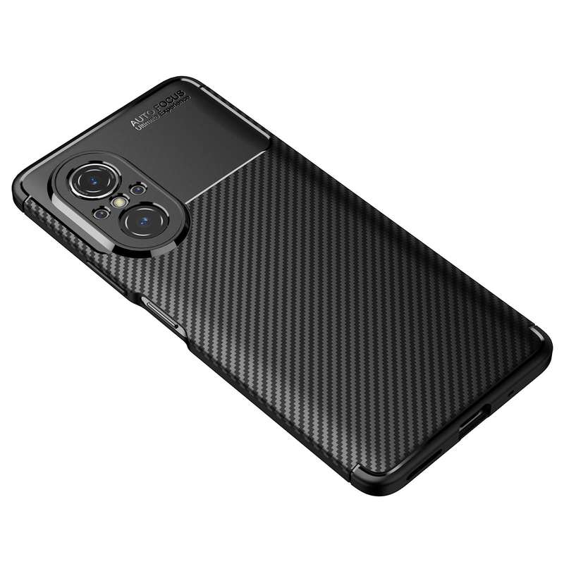 For Huawei nova 9 SE Carbon Fiber Texture Shockproof TPU Phone Case(Black)