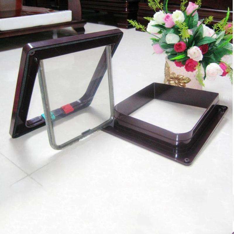 Pet Door 4 Ways Lockable Security Flap Door for Dog Cat Kitten Wall Mount Door Animal Small Pet C...
