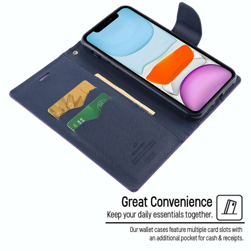 For iPhone 11 MERCURY GOOSPERY FANCY DIARY Horizontal Flip Leather Case with Holder & Card Slots ...