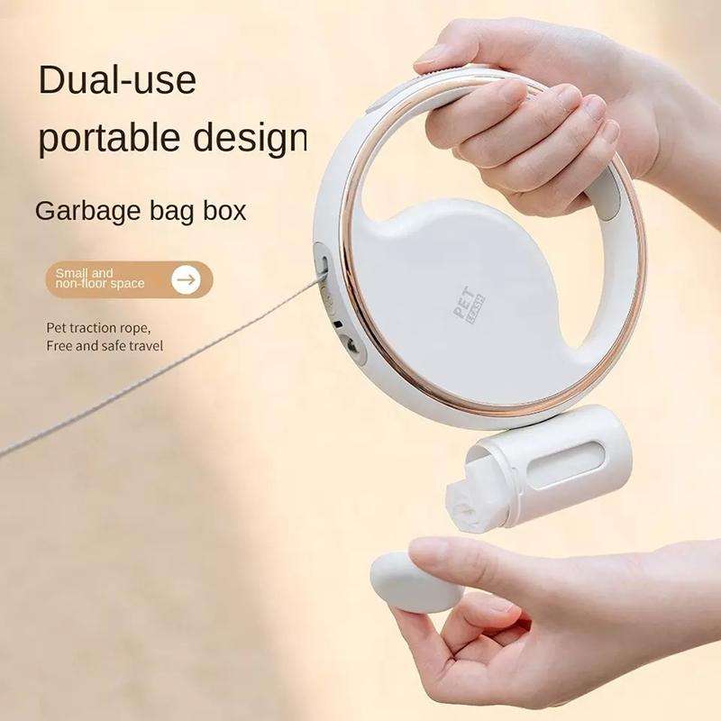 S62 Small and Medium Dog with Light Automatic Retractable Dog Leash, Length: 3m (White)