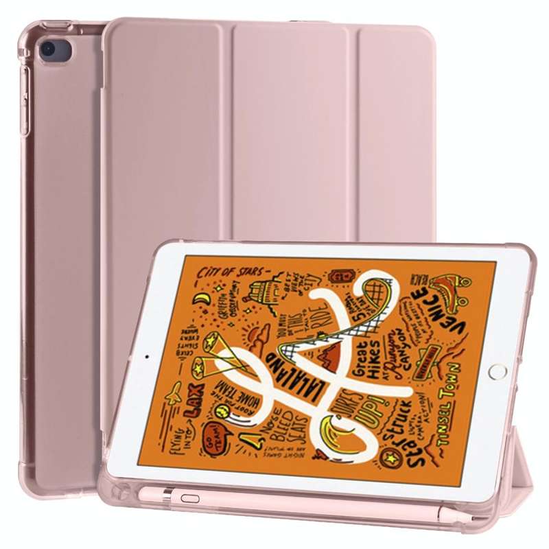 For iPad Mini 5 / Mini 4 3-folding Horizontal Flip PU Leather + Shockproof TPU Case with Holder &...