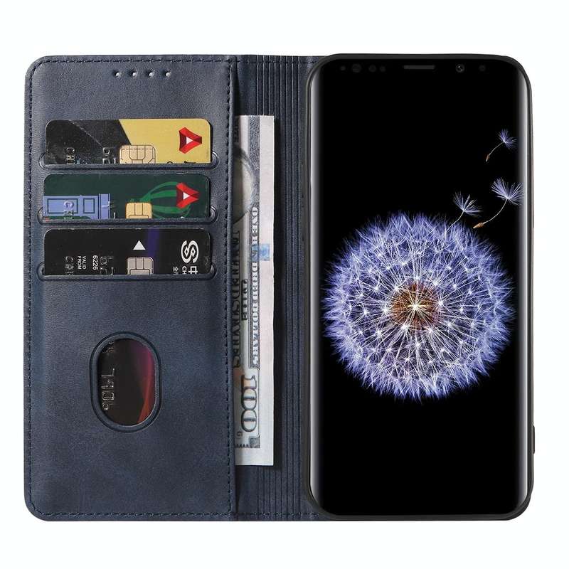 For Samsung Galaxy S9 Magnetic Closure Leather Phone Case(Blue)