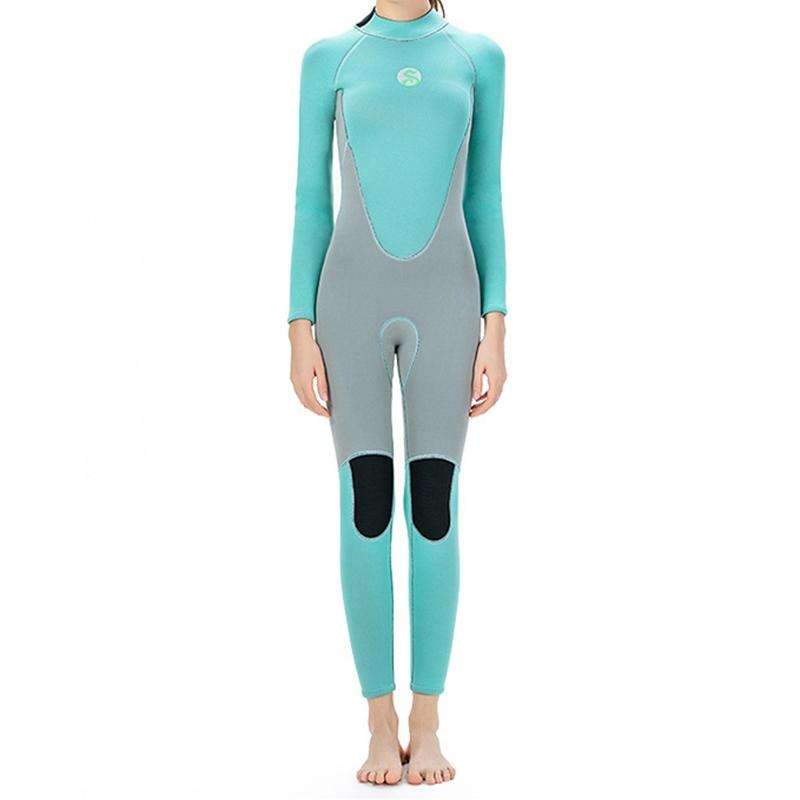 SLINX 1710 3mm Neoprene Super Elastic Wear-resistant Warm Contrast Long-sleeved One-piece Diving ...