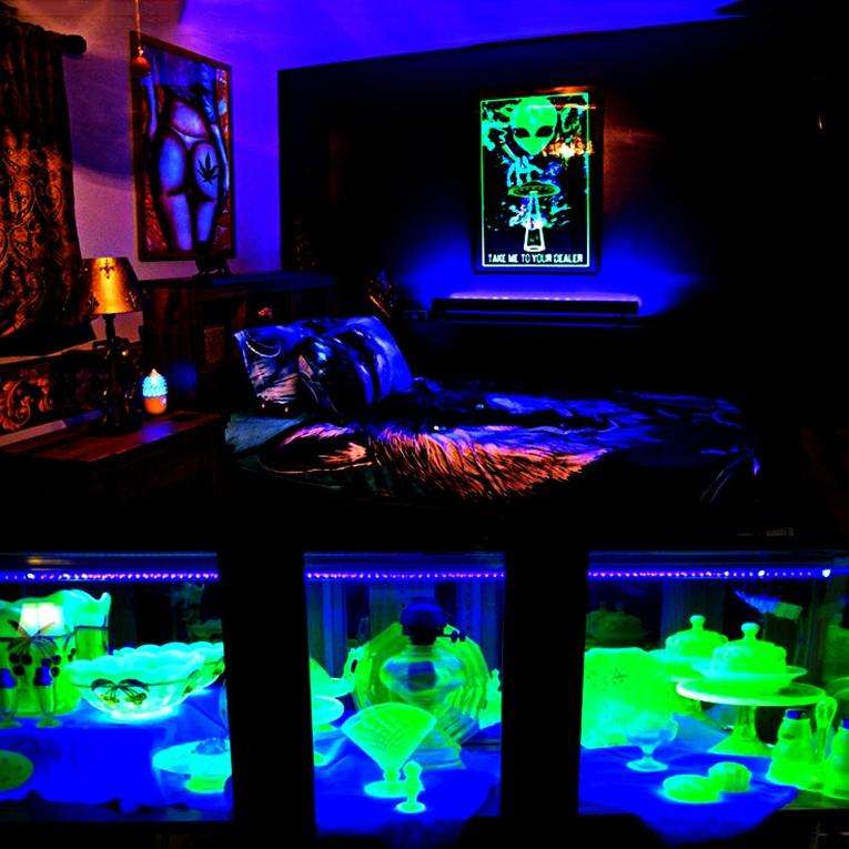 CHX-hd01 10W 40 LEDs Purple Light Decorative Lamp USB Bar Fluorescent Light, Spec: Timing Type