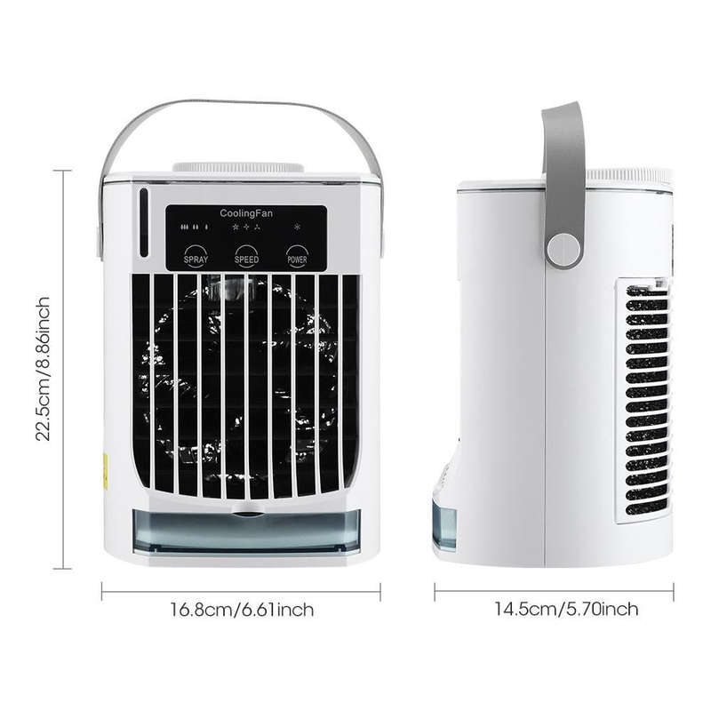 CF008 Mini Household Humidification Spray Air Cooler USB Plug-in Portable Air Conditioner Fan(White)