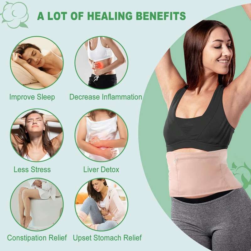 Waist Support Leak-proof Care Aid Package Sleep Conditioning Aids(Khaki)