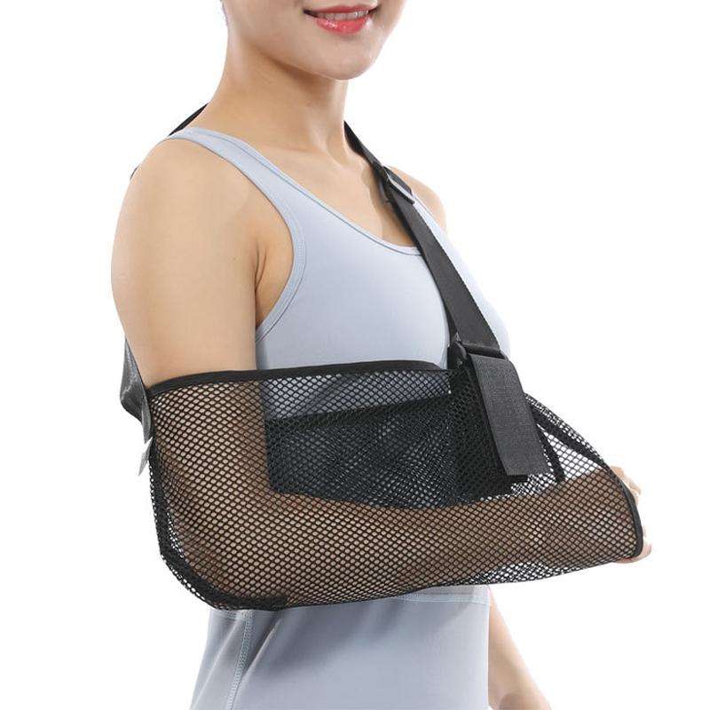 M Summer Breathable Arm Sling Arm Fracture Sprain Dislocation Fixation Belt(Black)