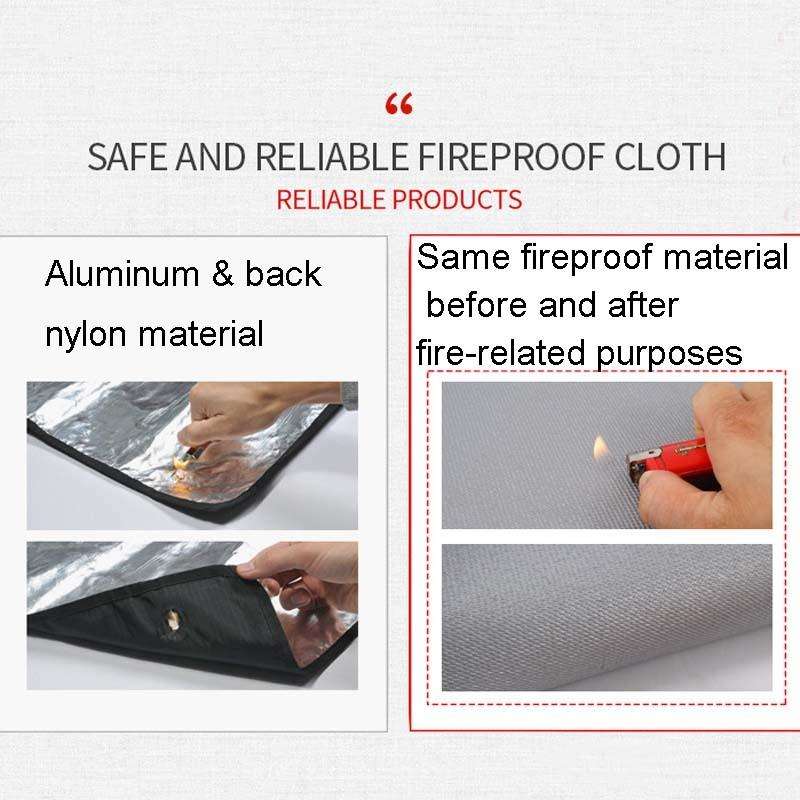 CLS Outdoor Camping Fireproof Cloth Picnic Barbecue Heat Insulation Mat Flame Retardant Fiberglas...