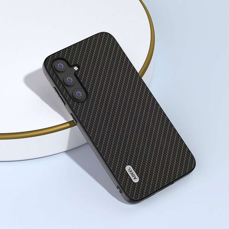 For Samsung Galaxy S23 FE 5G ABEEL Carbon Fiber Texture Protective Phone Case(Black)