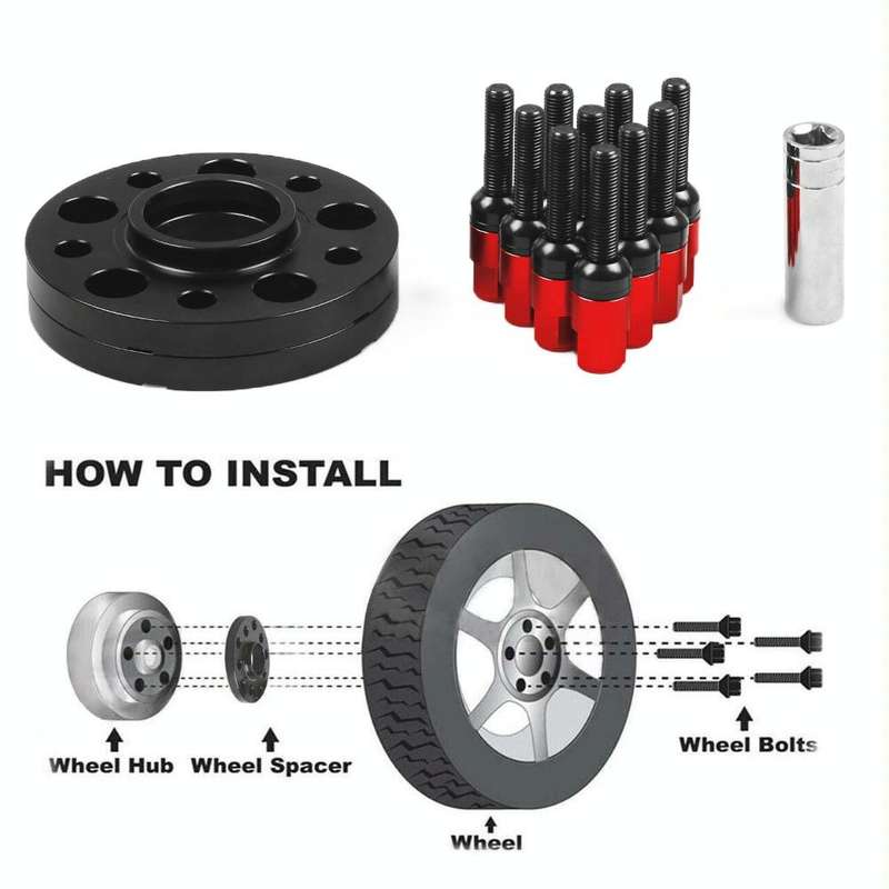 For Mercedes-Benz 20mm Car Modified Wheel Hub Flange Center Wheel Spacer with M12x1.5 Screws (Red)