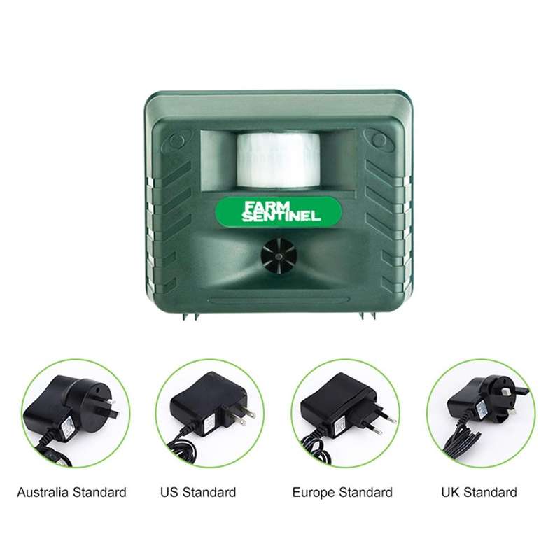 SK131 Garden Outdoor Ultrasonic Rat Repeller Snake Repelle Farm Animal Driving Device(UK Plug)