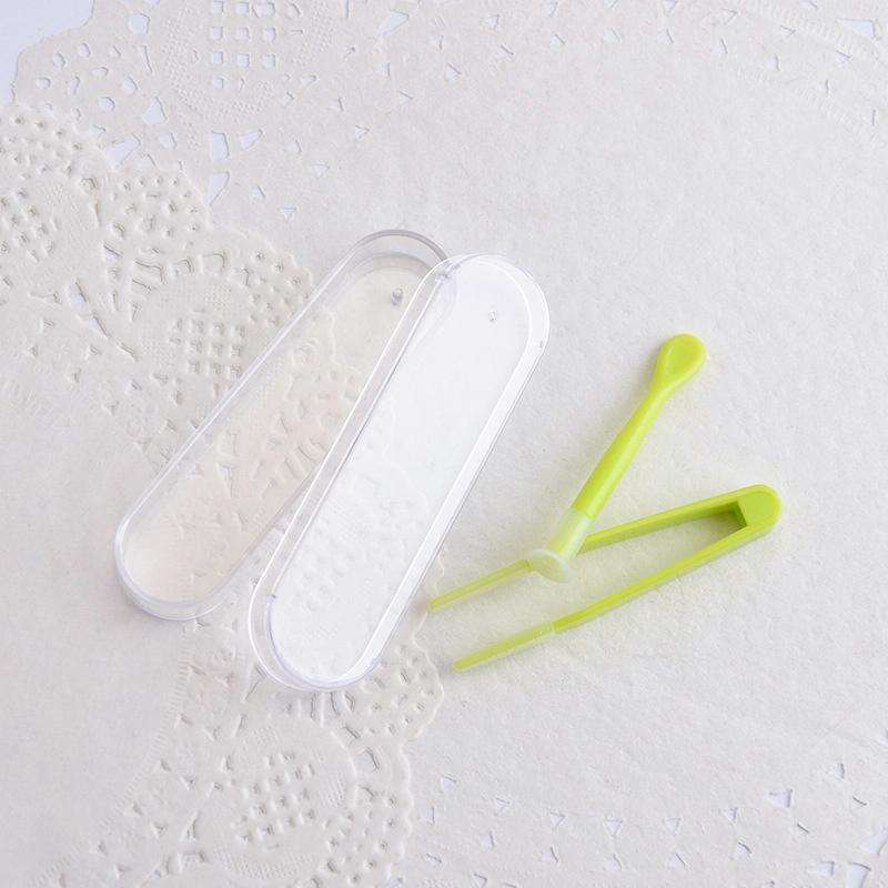 5pcs Portable Contact Lens Special Tweezer and Stick Set Travel Kit(Green)