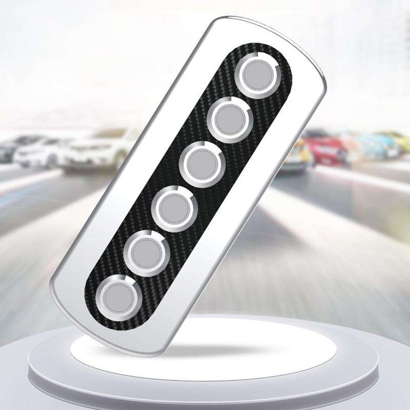Yacht / RV Modified 6-position Button 12V 20A IP66 Carbon Fiber Panel Switch (Blue Light)