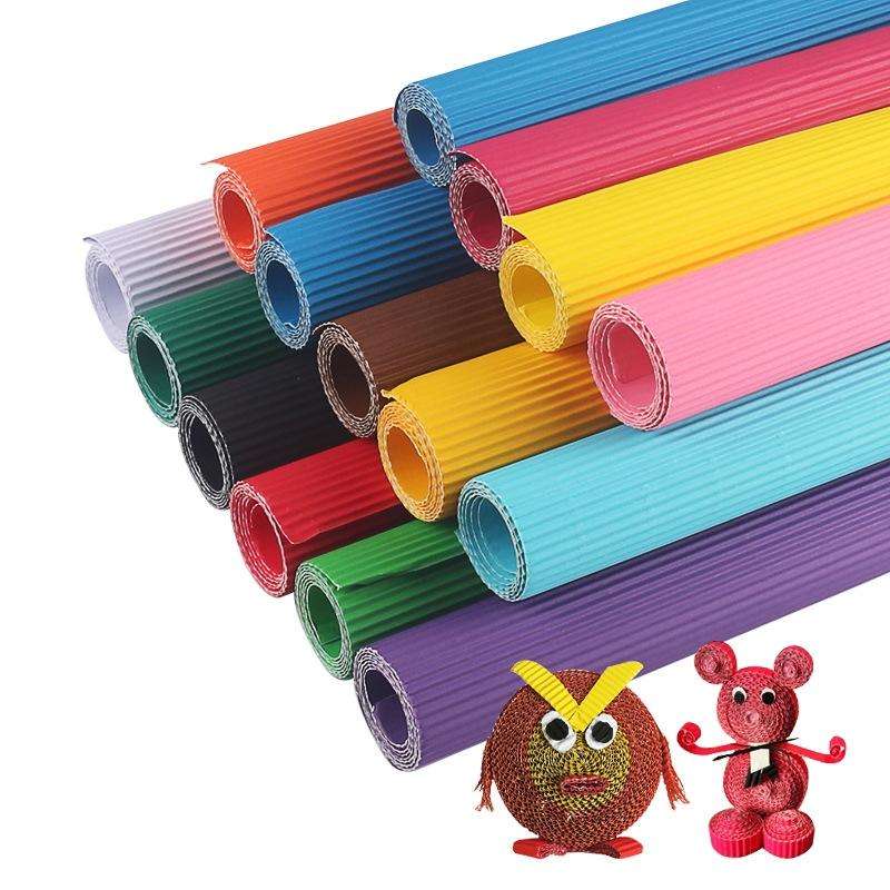 10 Sheets Corrugated Paper Thickened Wrapping Paper Handmade DIY Wrapping Paper Material, Specifi...