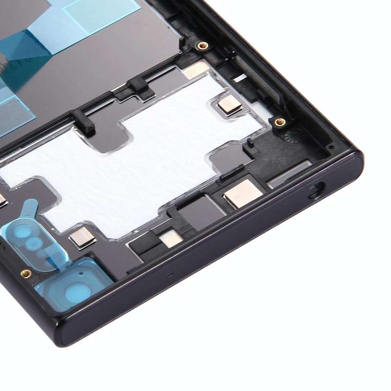 Back Battery Cover + Back Battery Bottom Cover + Middle Frame for Sony Xperia XZ(Black)