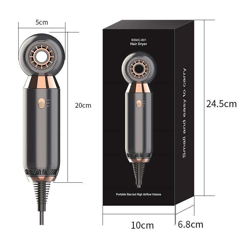 Mdjc-806 Travel Leafless Mini Hair Dryer Hotel Wall-Mounted Hair Dryer(EU Plug)