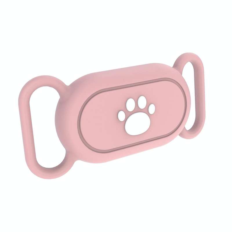 For Samsung Galaxy SmartTag 2 Pet Life Waterproof Silicone Protective Case, Color: Pink Cat Claw