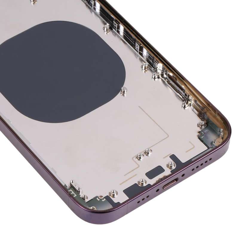 Back Housing Cover with Appearance Imitation of iP14 Pro for iPhone XR(Purple)
