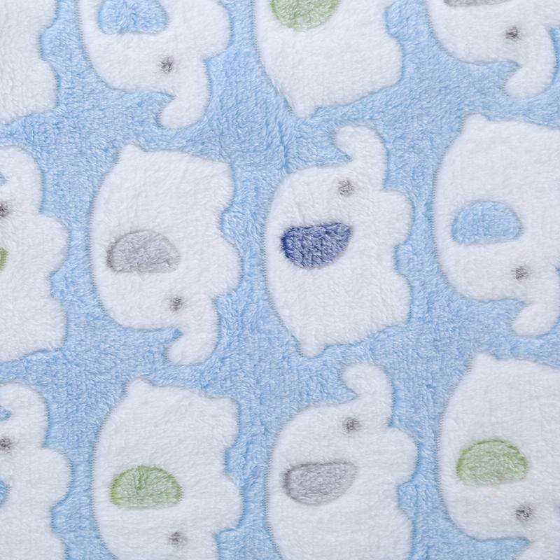 Cartoon Elephant Shape Soft Baby Blankets(Blue)
