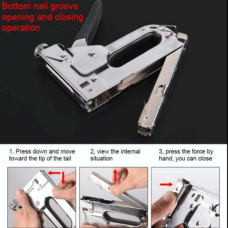 Nail Gun U Type / T Type / Door Type Nail Universal Nailer with Handle Case & 1000 PCS Nails