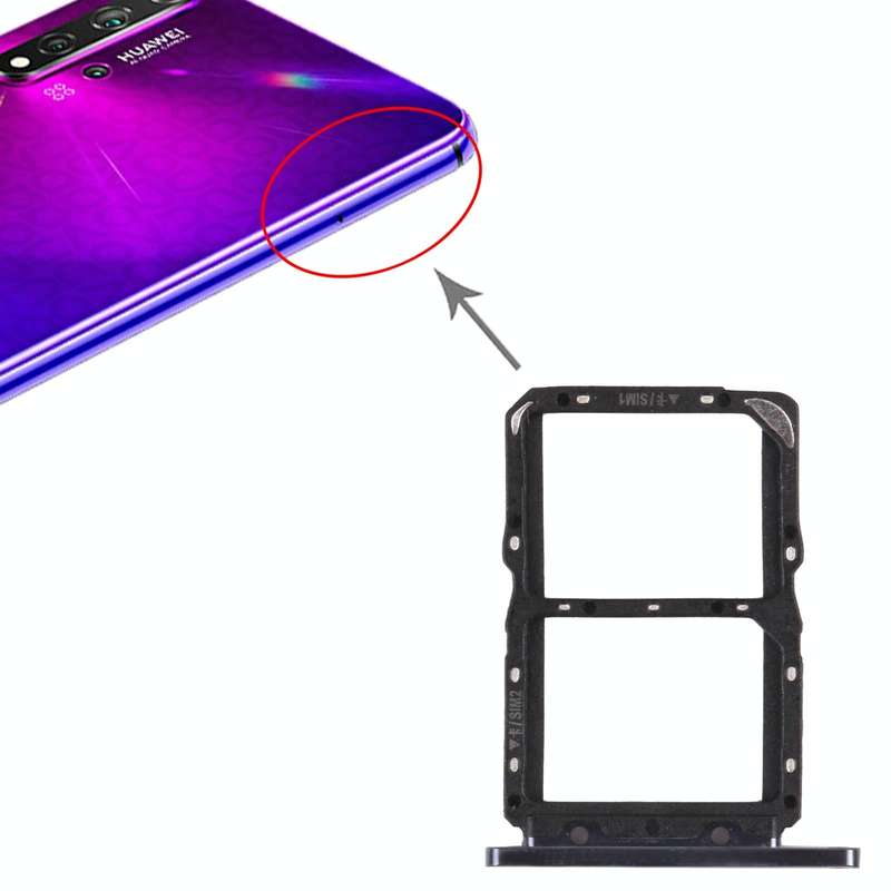 SIM Card Tray + SIM Card Tray for Huawei Nova 5T (Black)