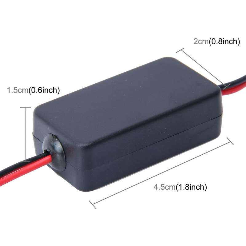 12V Car Auto Rear View Camera Voltage Signal Ballast Ripple Splash Screen Interferenc Power Filter