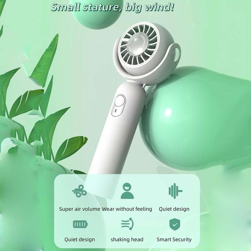 F10 USB Hanging Neck Electric Fan(White)