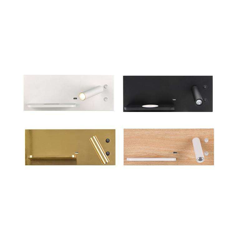 Left Wireless Wall Lamp USB 5V Charger Wall Lights Hotel Headboard Reading Lighting Spot Luminair...