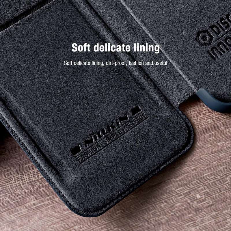 For Samsung Galaxy S22 Ultra 5G NILLKIN QIN Series Pro Sliding Camera Cover Design Leather Phone ...