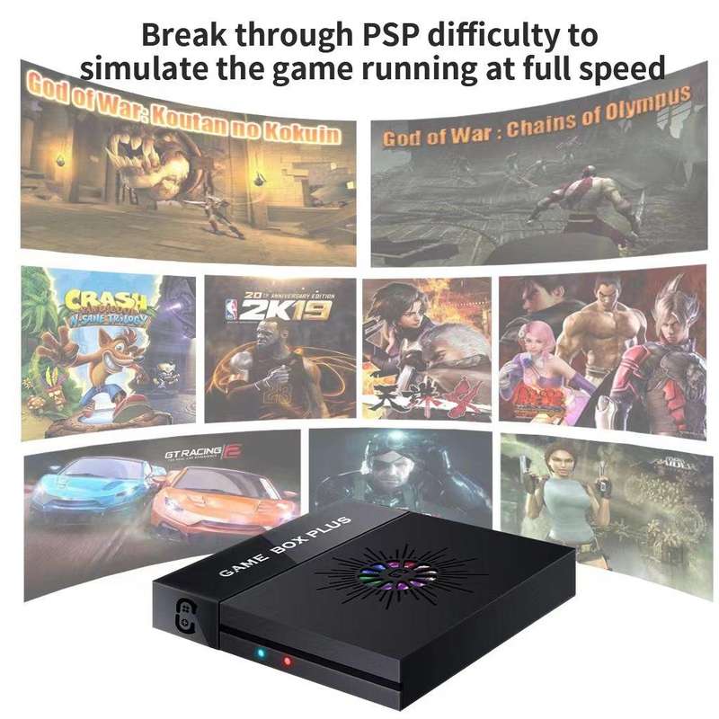 X6 Game Box 4K Video Games Console Magic Box with 2.4GHz Controller, Capacity:64GB(US Plug)