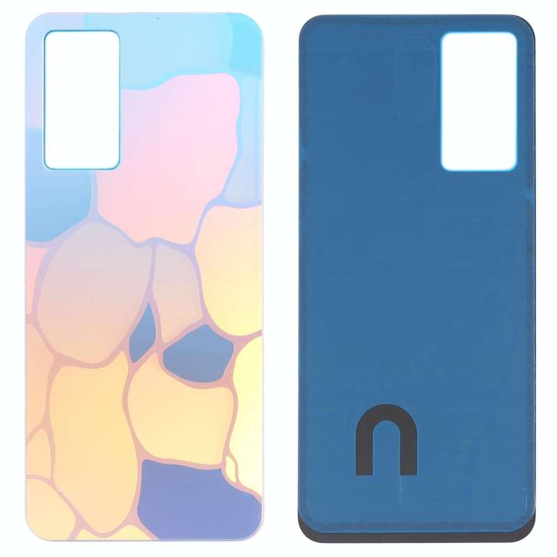 For vivo Y75 4G 2022/V23e Glass Battery Back Cover (Blue)