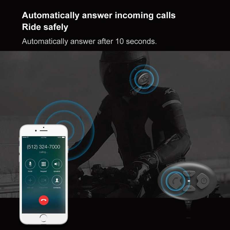 Dier DK11 800m Helmet Wireless Bluetooth Headset 5.0 Waterproof Double Motorcycle Call headset