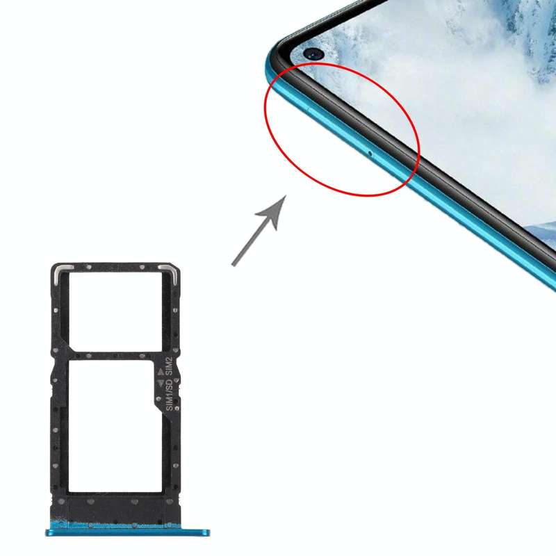 SIM Card Tray + SIM Card Tray / Micro SD Card Tray for Huawei Maimang 9 (Blue)