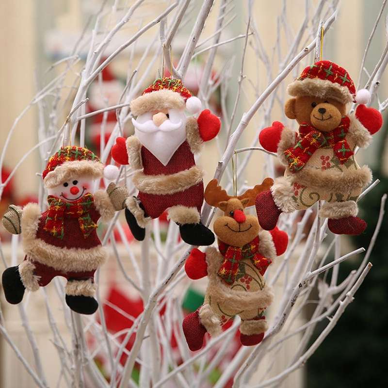 Christmas Ornaments Gift Santa Claus Snowman Dancing Pendant Tree Toy Doll Hang Decorations( Sant...