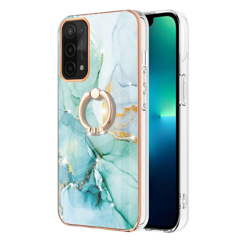 For OPPO A74 5G / A93 5G / A54 5G / A93s 5G Electroplating Marble Pattern IMD TPU Phone Case with...