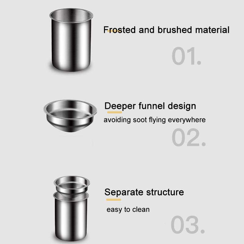 Stainless Steel Wall-mounted Ashtray Bathroom Multifunctional Ashtray Without Punching With Smoke...