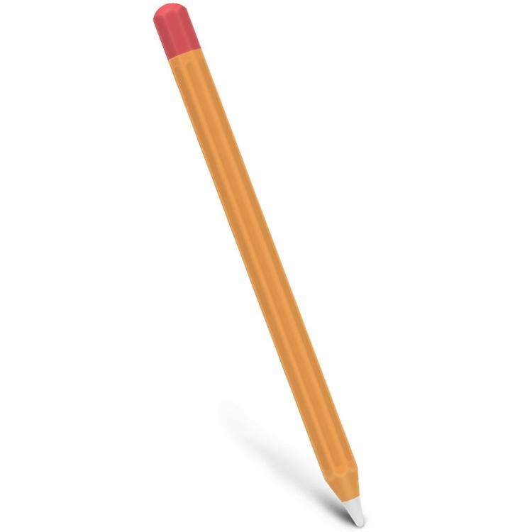 For Apple Pencil 1 Stylus Touch Pen Split Contrast Color Silicone Protective Case(Retro Orange Red)