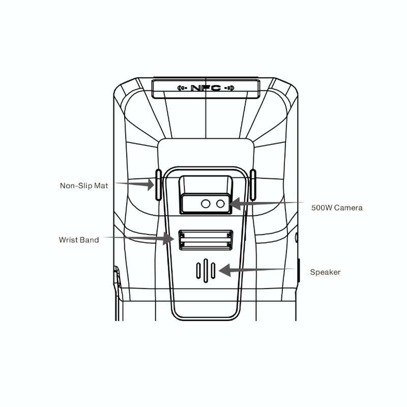 POS-6100 5.5 inch Handheld Android Smart Scan Code Cash Register Thermal Printing Machine PDA Ter...