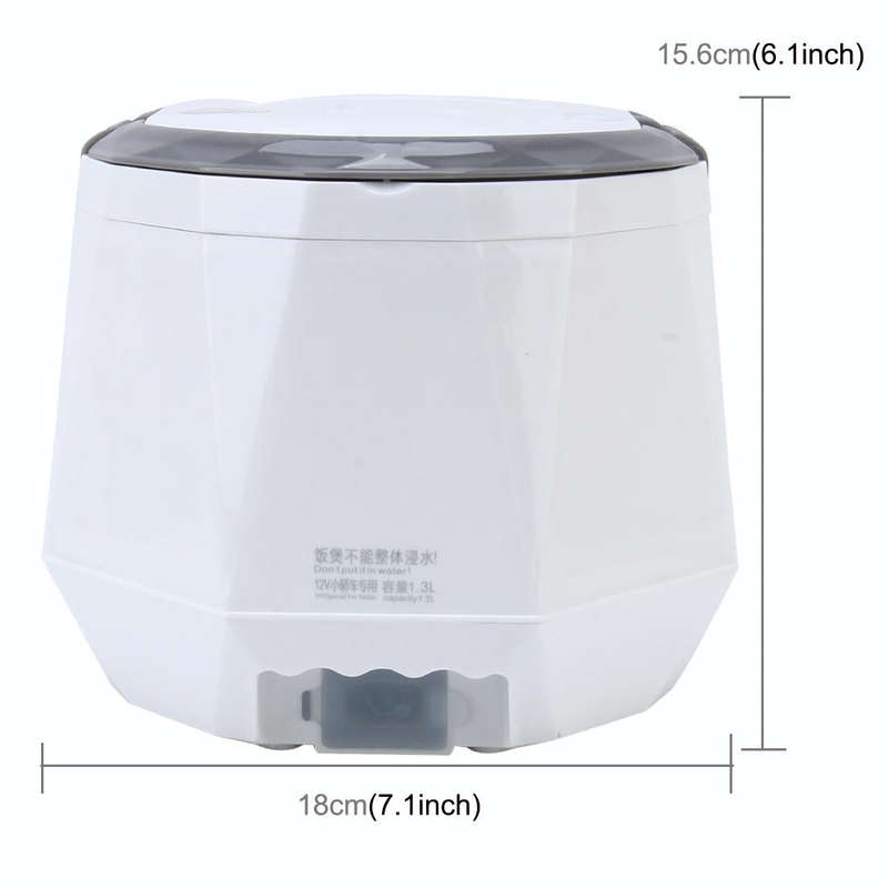 OUSHIBA Car Auto C3 Mini Multi-function Rice Cooker 12V 1.3L Volume for Rice Soup Noodles Vegetab...