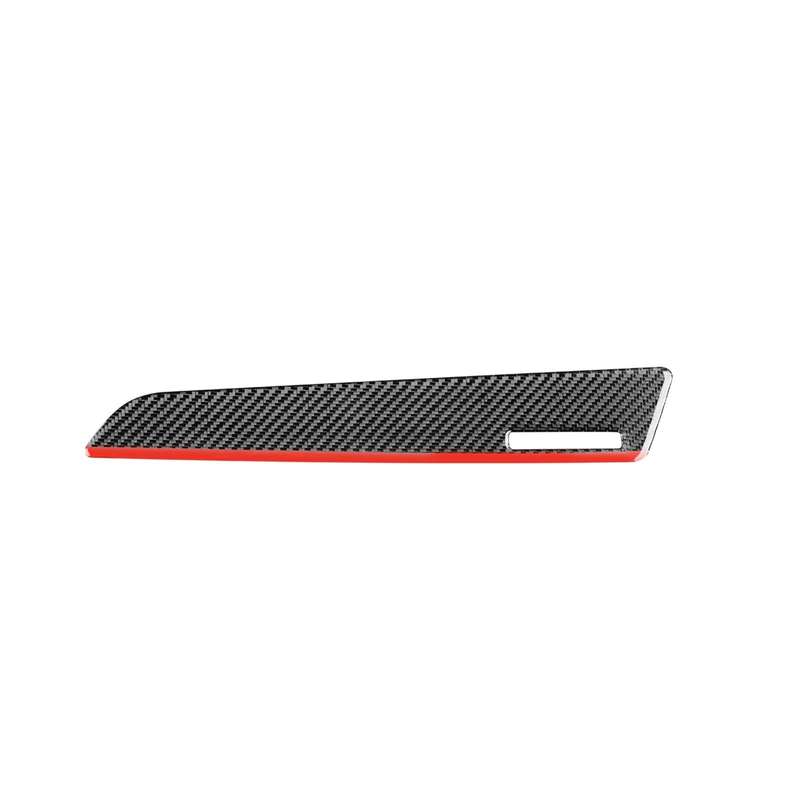 Carbon Fiber Car Co-pilot Trim Red Edge with Hole Decorative Sticker for Audi Q3 2013-2018,Right ...