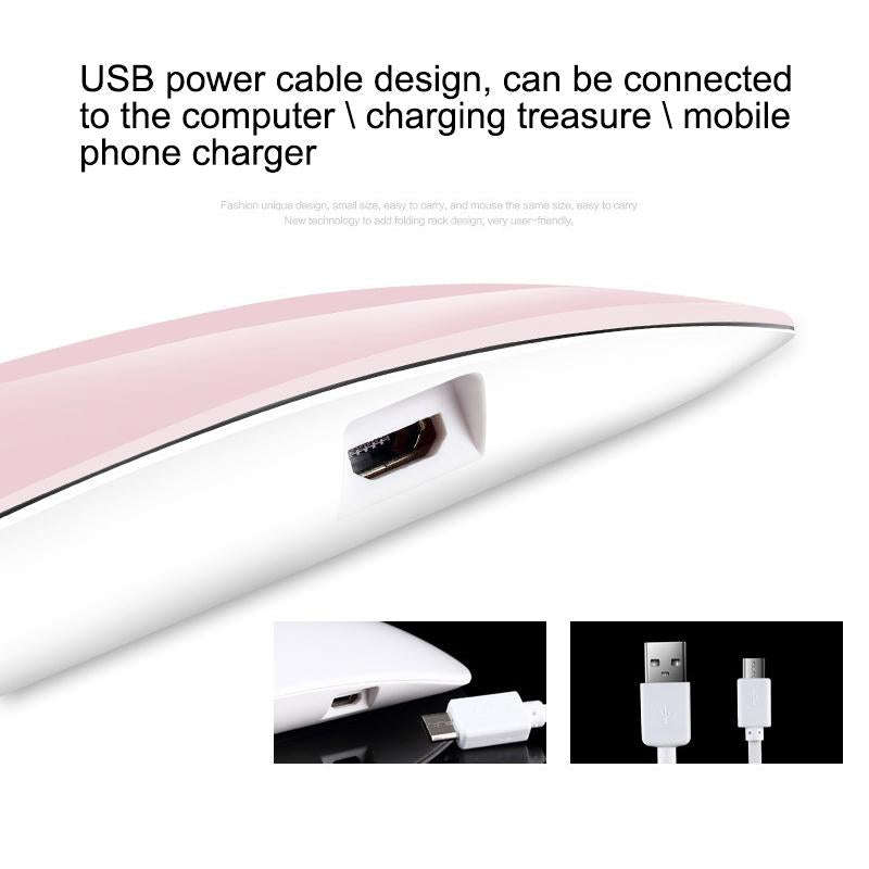 SUN mini 2 6W UV + LED USB Nail Lamp Fingernail Gel Curing Dryer(Pink)
