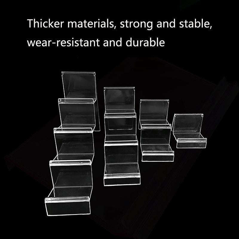 10 PCS Thickened Transparent Wallet Holder Plastic Phone Mask Display Stand Counter Display Stand...