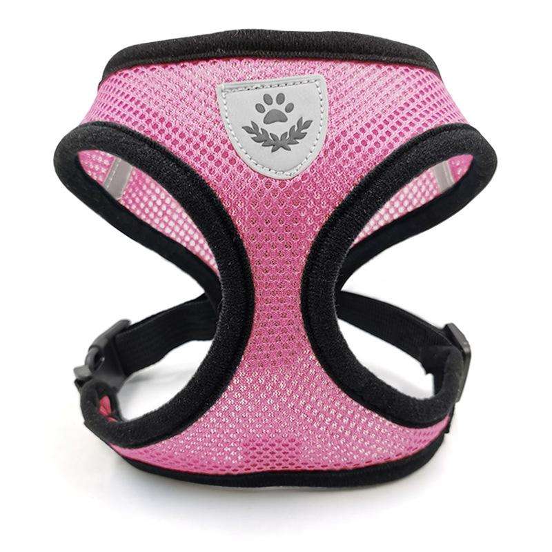 Pet Chest Strap Small Medium Dog Cat Breathable Dog Walking Vest, Size: L Chest Back(Pink)