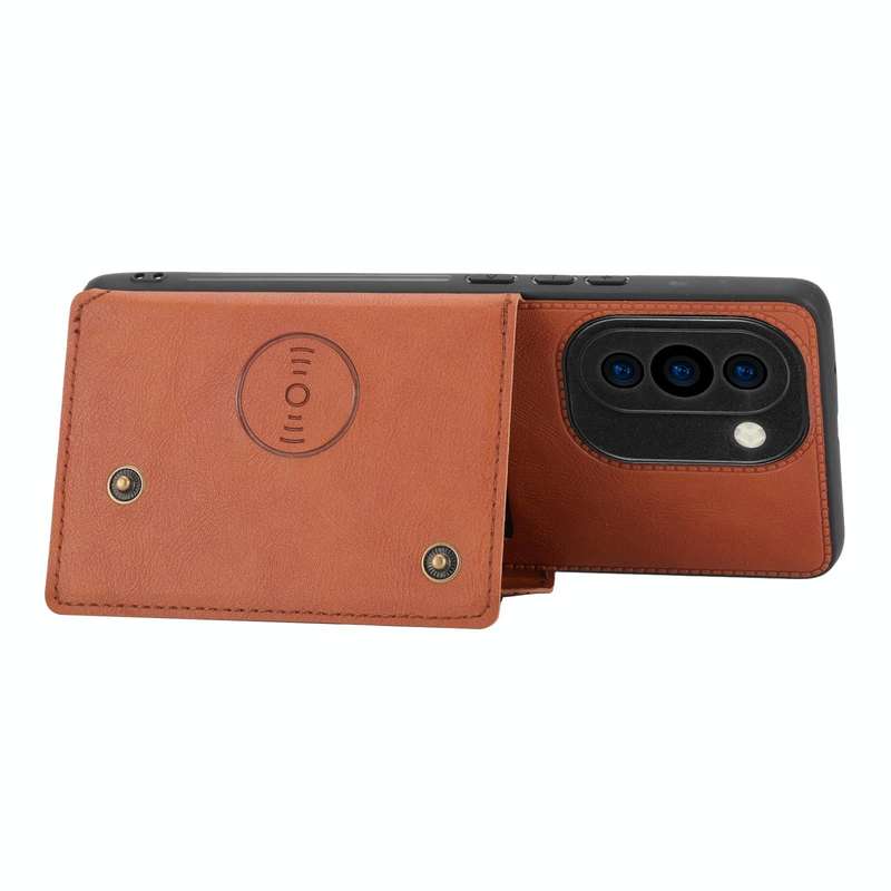 For Huawei nova 10 Double Buckle Magnetic Phone Case(Light Brown)
