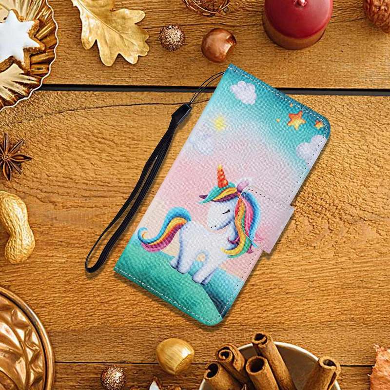 For Samsung Galaxy A31 Colored Drawing Pattern Horizontal Flip Leather Case with Holder & Card Sl...