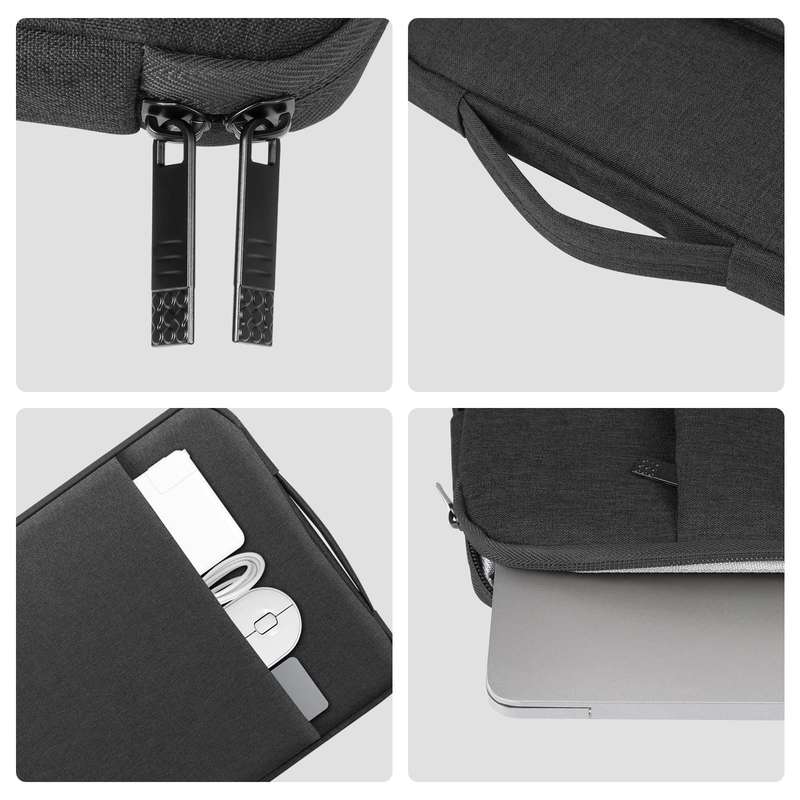 HAWEEL Laptop Sleeve Case Zipper Briefcase Bag with Handle for 12.5-13.5 inch Laptop (Black)