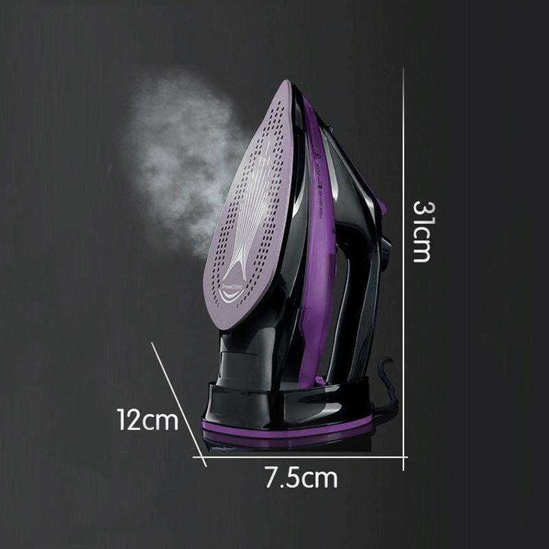 2400W Household Wireless Iron Handheld Steam Iron Garment Steamer,EU Plug(Purple)