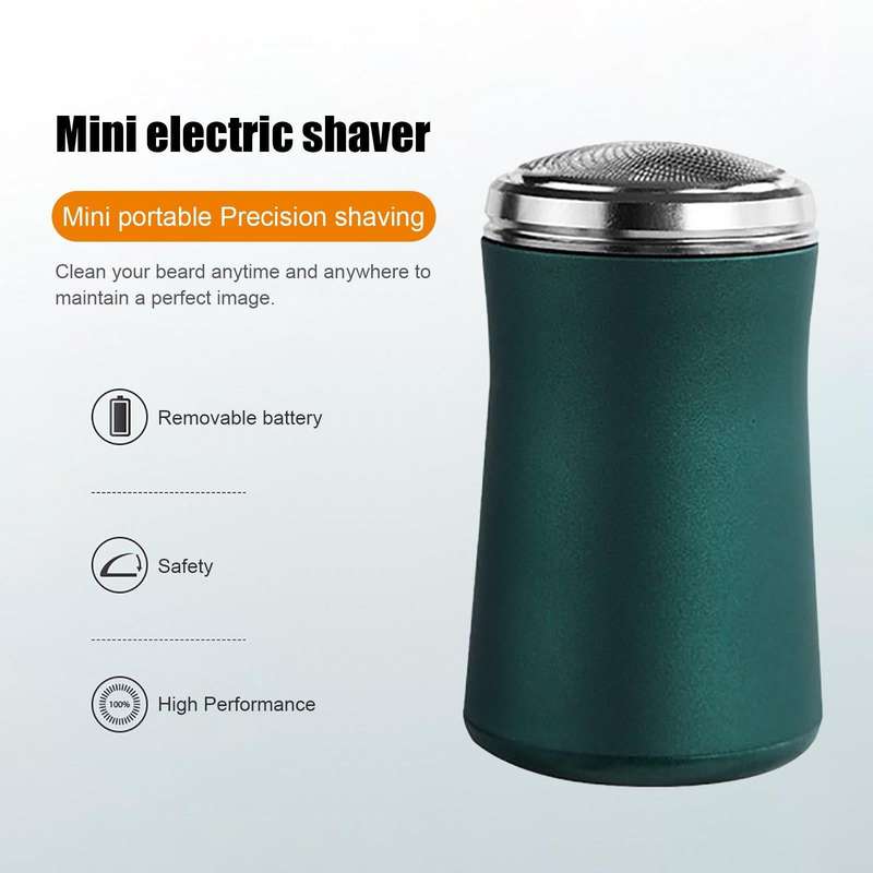 Pocket Size Washable Electric Razor USB Rechargeable Travel Shavers for Men(Black)