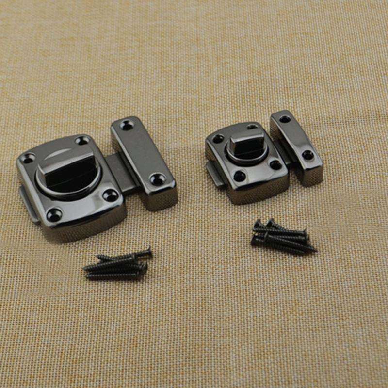 Universal Door Latch Security Sliding Door Lock with Screws, Size:L(Antique Bronze)