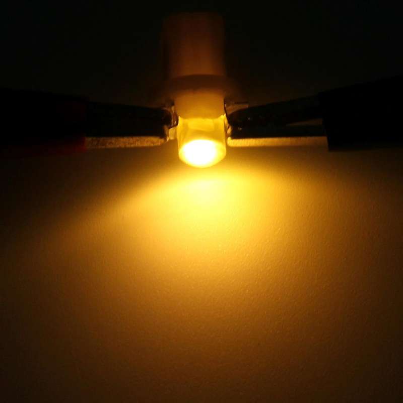 10 PCS 0.4W B8.5 Wedge Instrument Panel COB LED Light Dashboard Gauge Cluster Indicator Lamp Bulb...